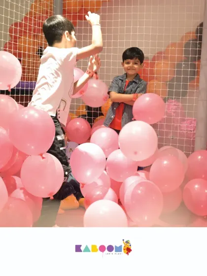 Sometimes you just need a room full of pink balloons to play in! We love creating special, fun experiences.