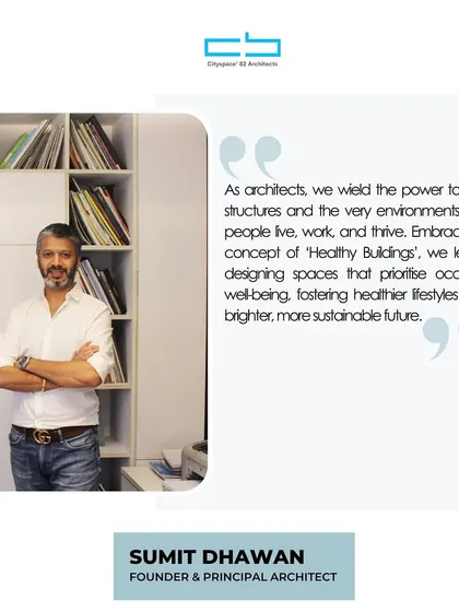 Our founder on healthy buildings: "We lead by designing spaces that prioritise occupants' well-being, fostering healthier lifestyles and a brighter, more sustainable future."