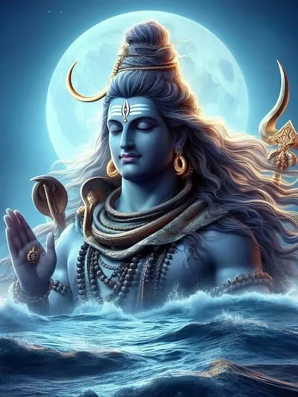 Lord Shiva, or Mahadev, is the supreme deity who oversees the cycle of existence. He extends his grace to all who seek to do good in the world.