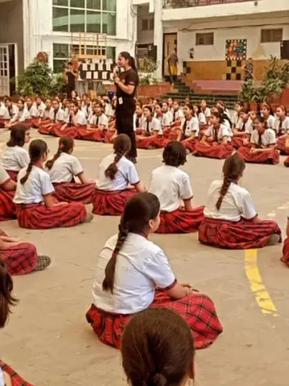 Another angle of the Gargi Girls School workshop. We ensure our sessions are interactive and engaging, creating a safe space for learning and practice.