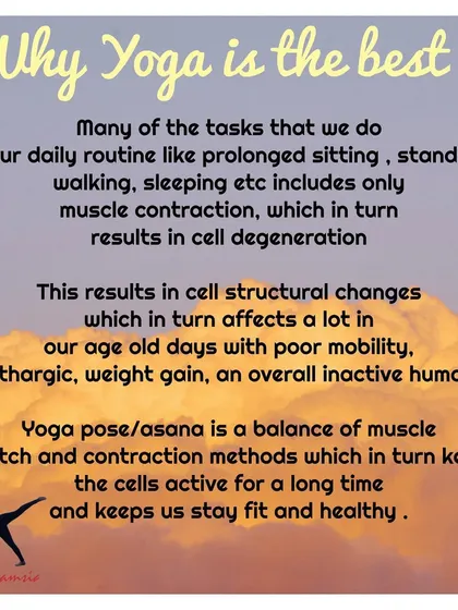 Why is yoga the best form of movement? This post explains that unlike many daily activities that only involve muscle contraction, yoga balances both contraction and stretching, which keeps cells active and promotes long-term health.