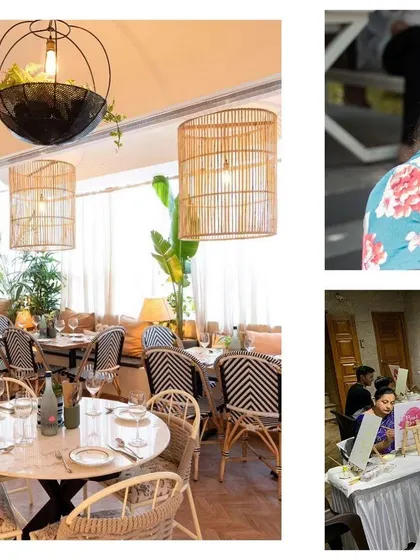 An collage showing the vibe of our public workshops. From the beautiful venues to the happy faces of our participants, it's all about creating a memorable experience.