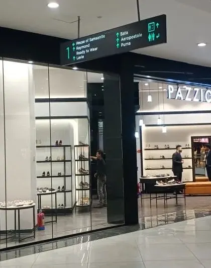 The Pazzion retail store we executed in Chandigarh, demonstrating our capability to roll out a consistent brand design across different locations.