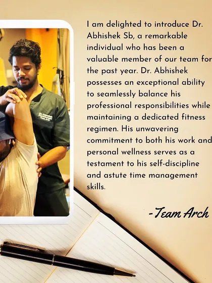 Another look at Dr. Abhishek, who joined our team to expand his knowledge in advanced physiotherapy techniques.