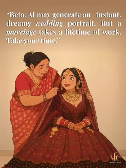 An AI-generated wedding portrait is instant, but a real marriage takes a lifetime of work. I encourage you to take your time and build a foundation that is real, not just picture-perfect.