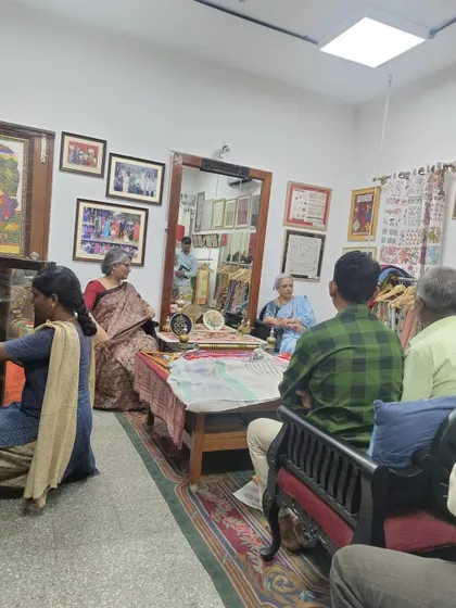 Hosting design students from Bagalkot at the studio. It was a wonderful interaction and a great learning exchange for everyone involved.