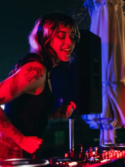 Dancing behind the decks is part of the job description. My sets are like a cardio session, and I'm right there with you.