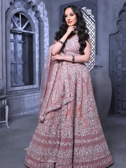 A classic, elegant full-length shot. This is the kind of timeless image that will attract luxury bridal clients.