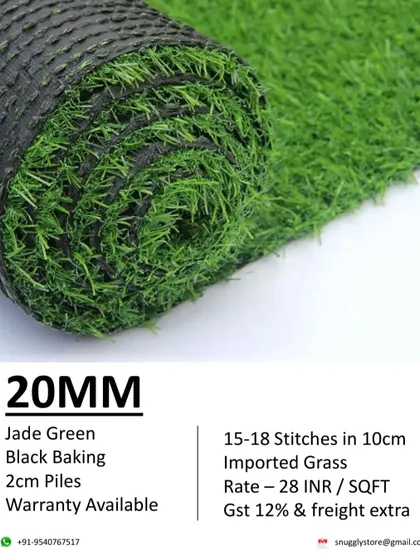 Our 20mm grass is a durable and budget-friendly option. With 2cm piles, it's great for covering walls, creating patterns, or for commercial spaces.