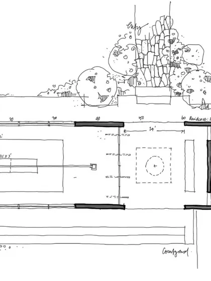 For us, everything begins with a sketch. It is our way of thinking, of giving form to an idea as it evolves. These initial drawings for an artist's studio show the journey from a loose concept to a more defined architectural plan, long before any software is opened.