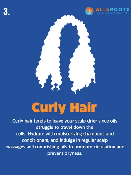 With curly hair, scalp oils have a harder time traveling down the coils, often leaving the scalp dry. I advise using hydrating shampoos and conditioners, along with regular scalp massages with nourishing oils to boost circulation.