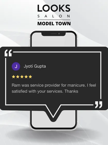 We appreciate every piece of feedback. This 5 star review from Jyoti expresses her satisfaction with the manicure performed by our service provider, Ram.