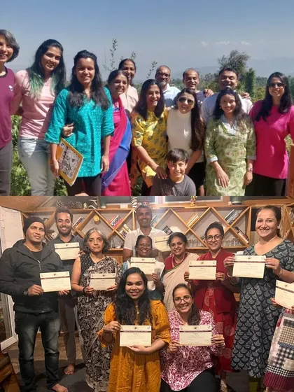Happy faces from our Himalayan Writing Retreat. This collage captures the joy and sense of accomplishment after days of creative immersion and learning the art of storytelling.