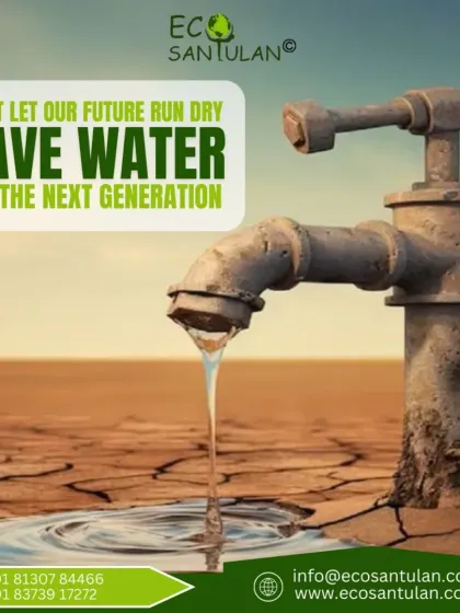 The water crisis isn't just about today; it's about the world we leave for our children. This image serves as a powerful call to action, reminding us that conserving water is our responsibility to the next generation.
