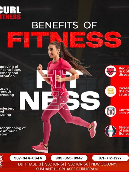 This infographic summarizes the wide-ranging benefits of fitness, from lowering cholesterol and reducing heart disease risk to improving memory and concentration.