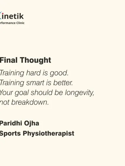 Training hard is good, but training smart is better. My goal for you is longevity in the sport, not breakdown.