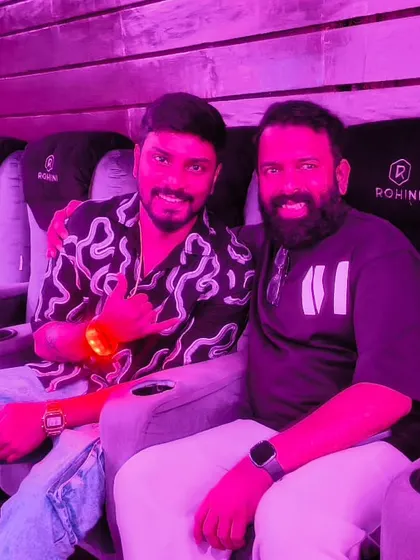 With the musical monster, Santhosh Narayanan sir. Being around such incredible talent is always inspiring.