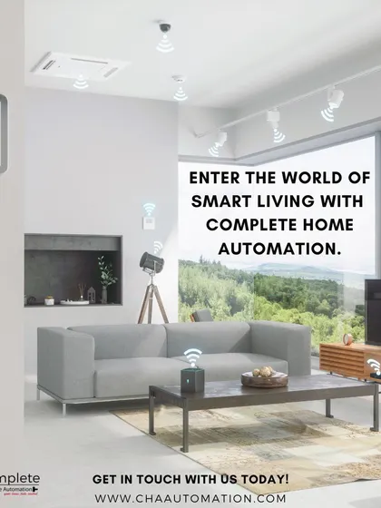 We transform your house into a truly smart home. This visual represents how our central control panel and distributed sensors work together to automate your living space for enhanced comfort, security, and efficiency.