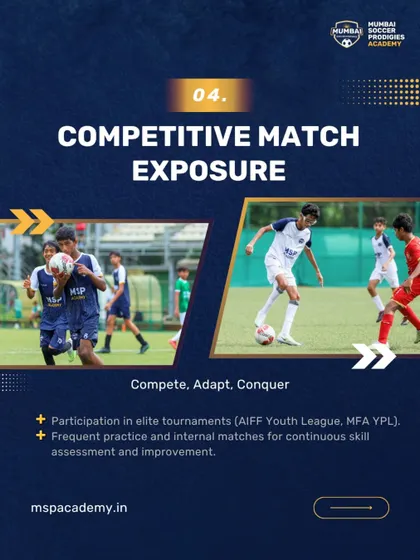 We provide competitive match exposure by participating in elite tournaments like the AIFF Youth League and MFA YPL.