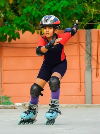 An action shot of one of our inline skaters. Our summer program is open for registration, with limited slots available.