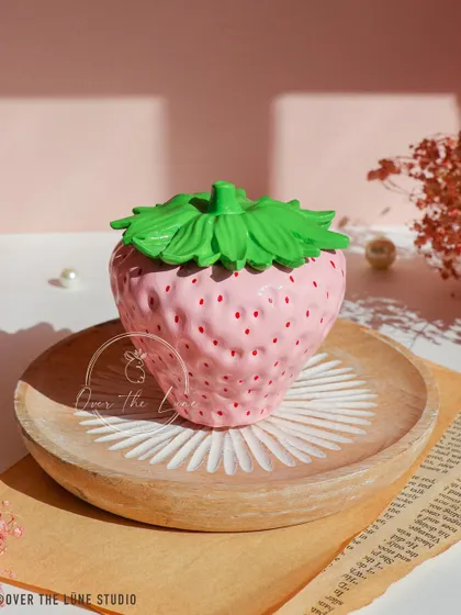 My Strawberry Jar in a lovely pastel pink. Each one is made in small batches with a whole lot of heart.