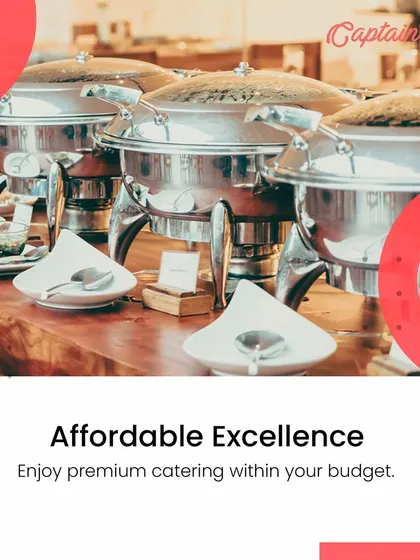 I offer affordable excellence, providing premium catering within your budget. This image of a clean and professional buffet setup shows that quality service doesn't have to be compromised.