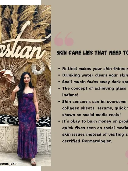 It's time to stop believing common skincare lies. Retinol doesn't make your skin thinner, and drinking water alone won't clear your skin. This post debunks several myths and reinforces the importance of seeking professional advice instead of quick fixes from social media.