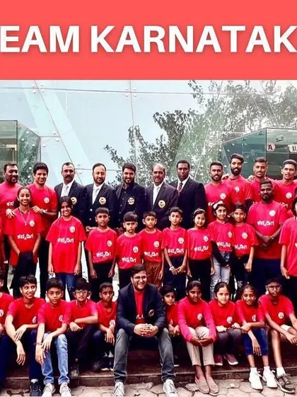 Team Karnataka, including many of our UMC athletes, ready for the National Karate Championship in New Delhi.