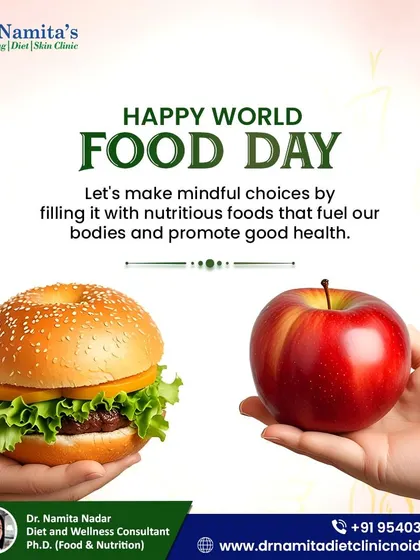 World Food Day is a reminder to make mindful choices. Choosing an apple over a burger is a simple decision that fuels your body with nutrients and promotes good health.