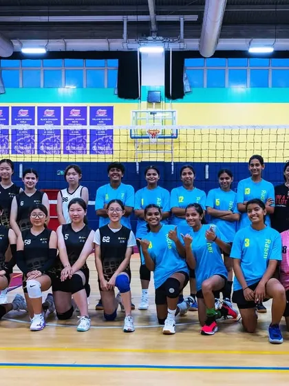 Our team standing alongside our final opponents. Mutual respect is a huge part of the game, and we were honored to compete against such a talented team.