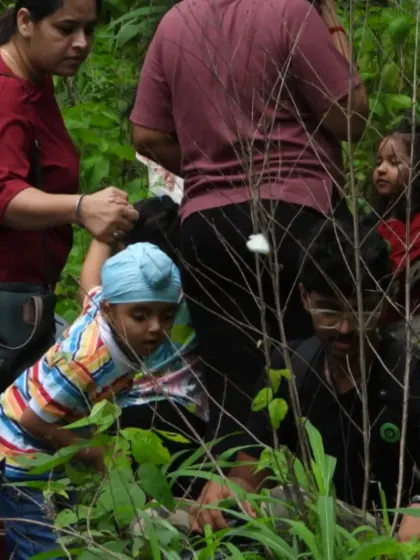 A nature birthday party in the lush outskirts of Mumbai. It's heartwarming to see families choosing experiences over extravagance, and mud over malls.