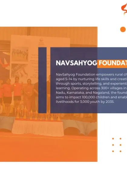 Introducing Navsahyog Foundation, one of our 2025 Grant Partners. Operating across 300+ villages, they empower rural children by nurturing life skills and creativity through sports and storytelling.
