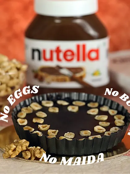 Who can resist a Nutella tart? This one is a favourite for a reason, and like all my desserts, it is made with no eggs, no butter, and no maida. It's a rich treat you can feel good about.