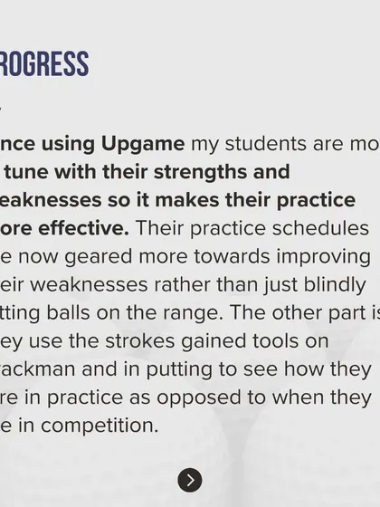My journey with data started with Excel sheets and has evolved through multiple software systems to Upgame. This belief in performance statistics helps our students make their practice more effective by targeting weaknesses, not just blindly hitting balls. My vision is for every junior golfer in India to use a unified data platform to shorten their learning curve.