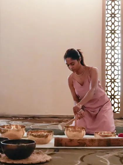 Preparing for a sound healing session is a meditative practice in itself. Each bowl is chosen for its unique frequency, creating a symphony of vibrations designed to calm the nervous system and harmonize your inner world.