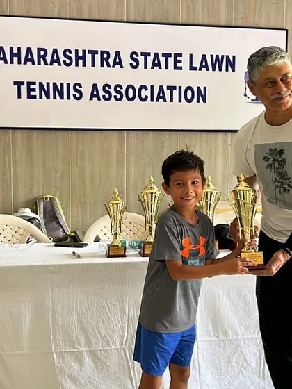 Congratulations to Vivaan Sanghavi on his championship victory at the ABWA Junior Tennis Tournament in the Under-10 category.