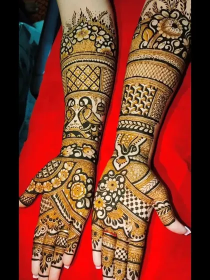 A bright and beautiful design with birds, flowers, and geometric patterns, showcasing my skill in creating complex, multi-layered looks.