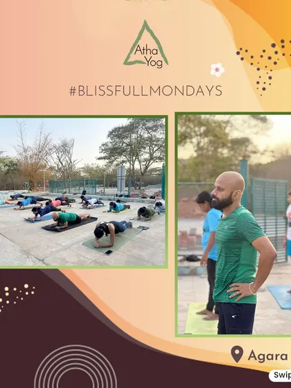 A glimpse into our blissful lakeside yoga session at Agara Lake. Practicing outdoors with the morning sun and serene water is a perfect way to start the week.