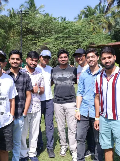 Colleagues enjoying a relaxed moment at a resort offsite. These events are designed to strengthen relationships and build a more positive and connected company culture.