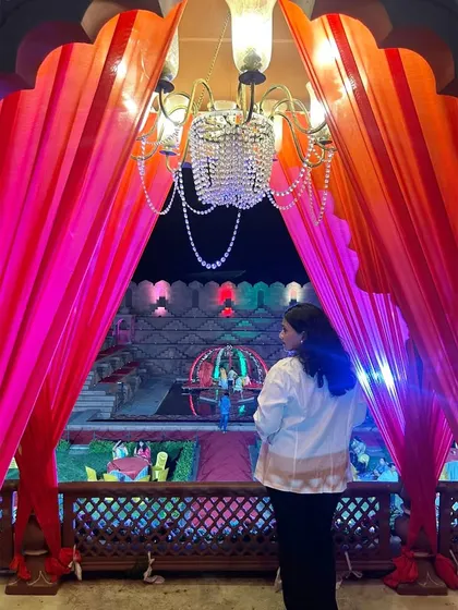 Overlooking a beautiful wedding setup I planned. The Marathi quote in my original post says, "Be defeated ten times in life, but win once in such a way that people will remember you forever." This is the passion I bring to my work.