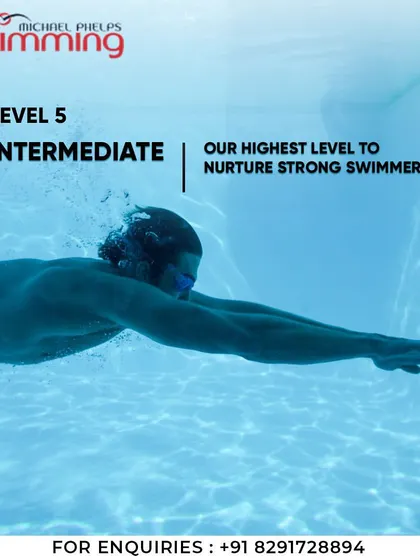 This underwater shot captures the grace and power of a swimmer in our intermediate level program. At this stage, we focus on nurturing strong, efficient swimmers who can maintain their form and speed over longer distances.