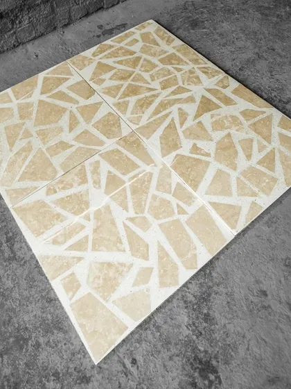 Four mosaic-style tiles laid together to show the full effect of the continuous, random pattern.