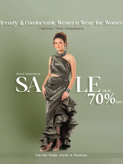 This metallic grey gown is all about texture and drama. With its one-shoulder design, cut-out waist, and cascading ruffles, it's a true statement piece for anyone looking to turn heads at a party.