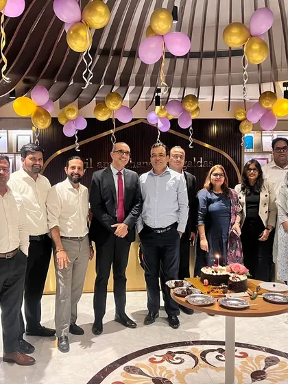 A group photo of our partners and team members during the 9th-anniversary celebrations at our Delhi NCR office.