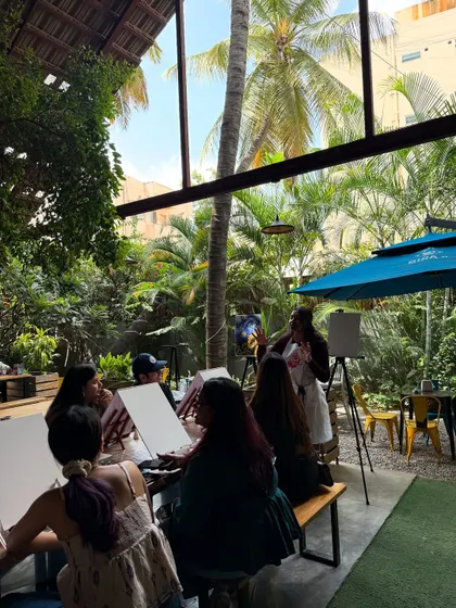 We hosted a private session at the Bira 91 Taproom, full of laughter, cold brews, and cool versions of Starry Night. It's not about perfection, just good vibes.
