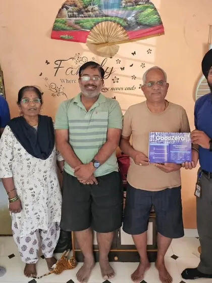 Our team with a happy couple and their father, all excited to start saving with solar. It's a smart financial decision for the entire family.