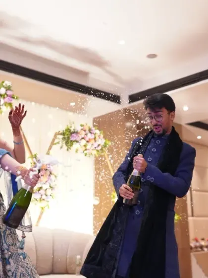 The pop of champagne, the explosion of joy. Capturing the peak energy of a celebration is my specialty. This is the moment where formality gives way to pure, unadulterated fun.