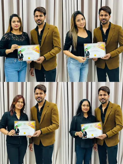 Awarding certificates to the wonderful artists who attended my workshop in Colombo.