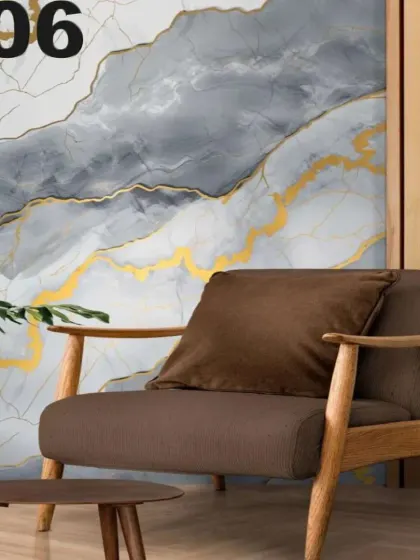 Grey aur golden veins wali yeh digital UV sheet ek modern aur sophisticated look ke liye perfect hai.