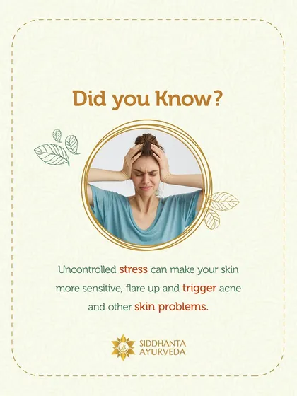 Did you know that uncontrolled stress can directly impact your skin? It can make your skin more sensitive and trigger conditions like acne, showing the deep connection between your mind and body.